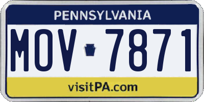 PA license plate MOV7871