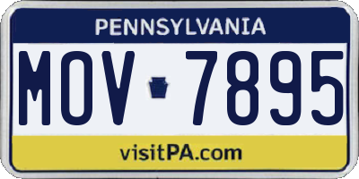 PA license plate MOV7895