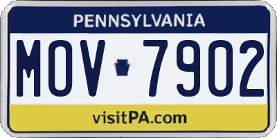 PA license plate MOV7902