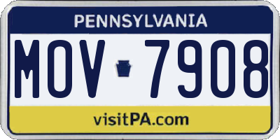 PA license plate MOV7908