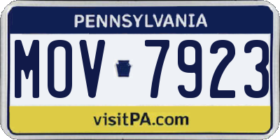 PA license plate MOV7923