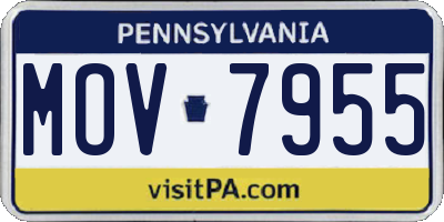 PA license plate MOV7955