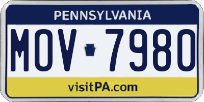 PA license plate MOV7980