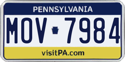 PA license plate MOV7984