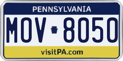 PA license plate MOV8050