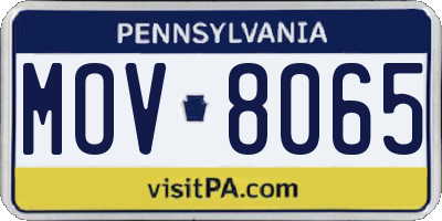 PA license plate MOV8065