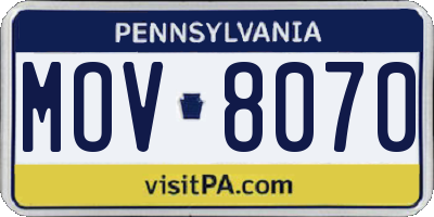 PA license plate MOV8070