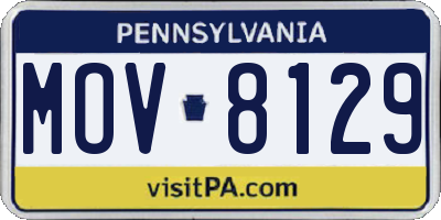 PA license plate MOV8129