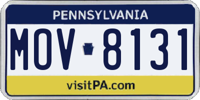 PA license plate MOV8131