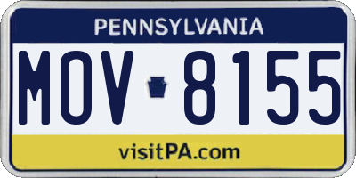 PA license plate MOV8155