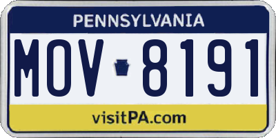 PA license plate MOV8191