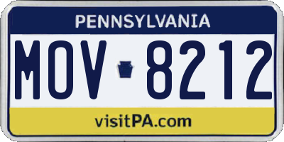 PA license plate MOV8212