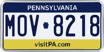 PA license plate MOV8218