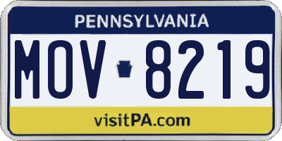 PA license plate MOV8219