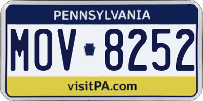 PA license plate MOV8252
