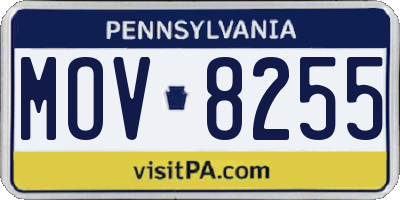 PA license plate MOV8255