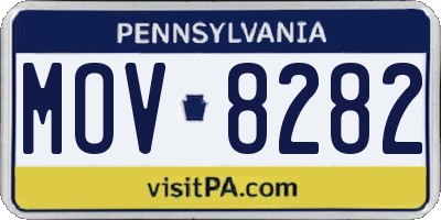 PA license plate MOV8282