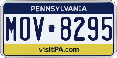 PA license plate MOV8295