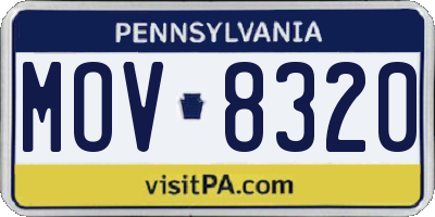 PA license plate MOV8320
