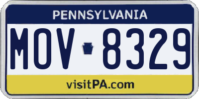 PA license plate MOV8329