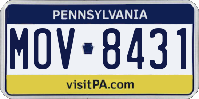 PA license plate MOV8431