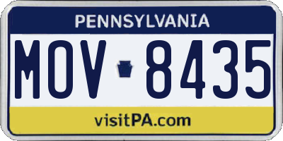 PA license plate MOV8435