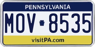 PA license plate MOV8535