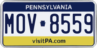 PA license plate MOV8559