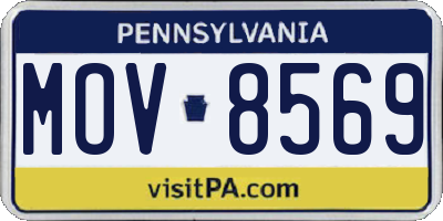 PA license plate MOV8569