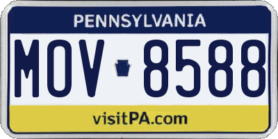 PA license plate MOV8588
