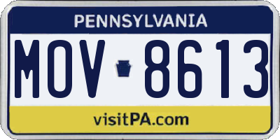 PA license plate MOV8613