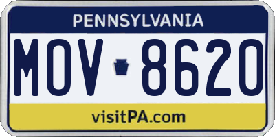 PA license plate MOV8620