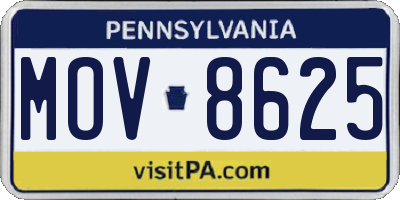 PA license plate MOV8625