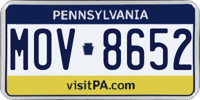 PA license plate MOV8652
