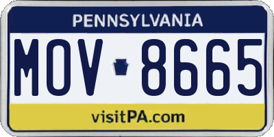 PA license plate MOV8665