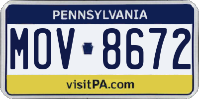 PA license plate MOV8672