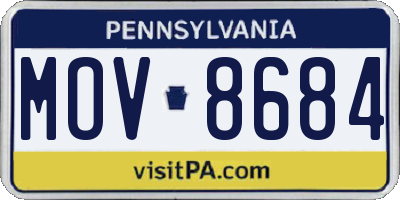 PA license plate MOV8684