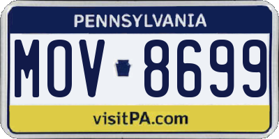 PA license plate MOV8699