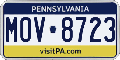 PA license plate MOV8723