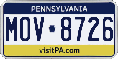 PA license plate MOV8726