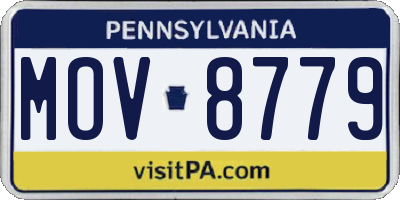 PA license plate MOV8779