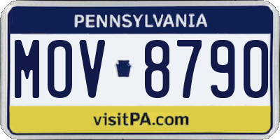 PA license plate MOV8790