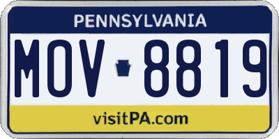 PA license plate MOV8819