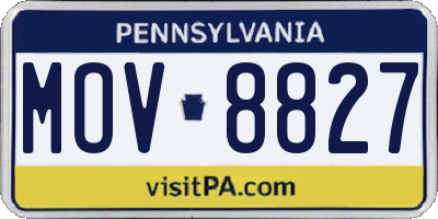 PA license plate MOV8827