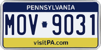 PA license plate MOV9031