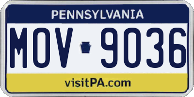 PA license plate MOV9036