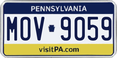 PA license plate MOV9059
