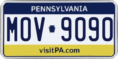 PA license plate MOV9090
