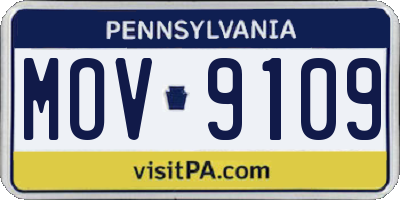 PA license plate MOV9109
