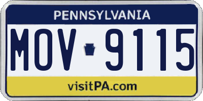 PA license plate MOV9115